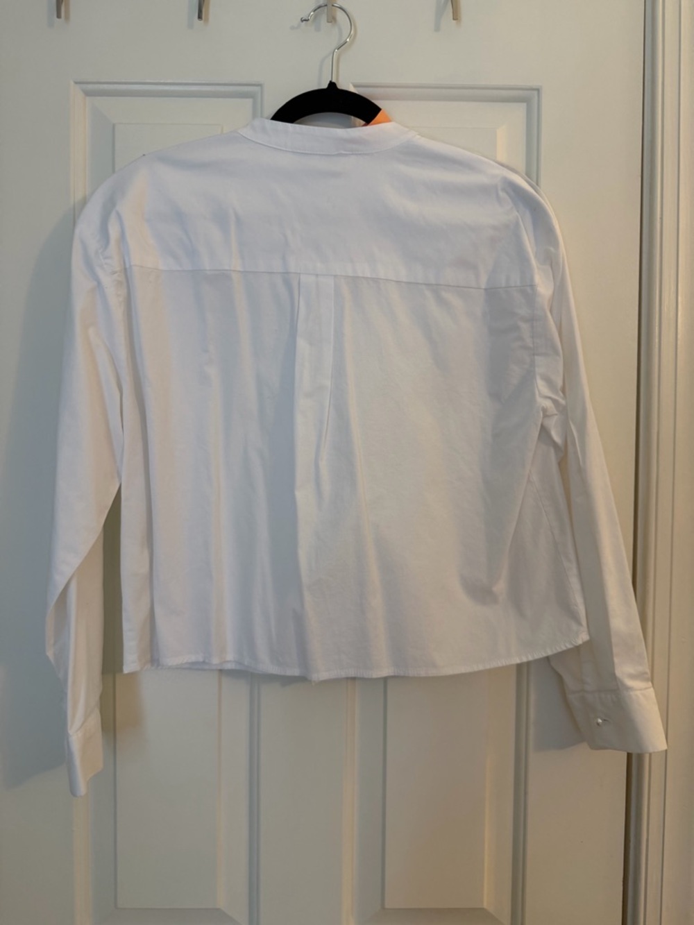 CeCe White Ruffle-Front Button Down Blouse - Picture 2 of 4